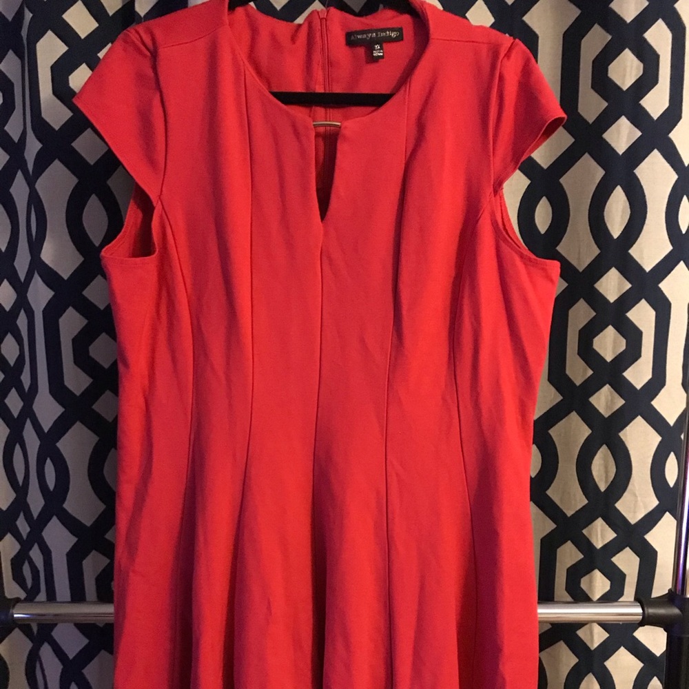 Red Knee Length Dress. Worn once.